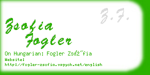 zsofia fogler business card